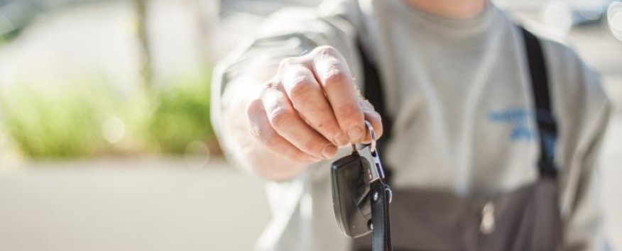 Man holding keys