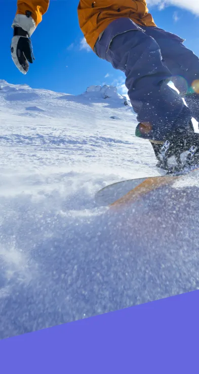 skiing mobile banner